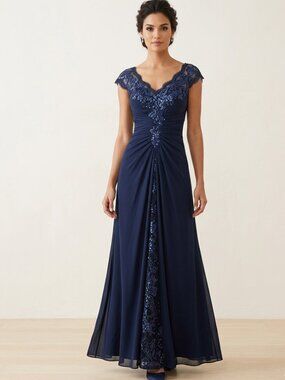 JADE Couture Blue Maxi Gown Dress Sz 2